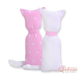 Cuddly cat double-sided- Pink stars