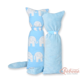 Cuddly cat double-sided-Simple Elephants blue