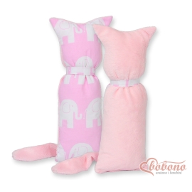 Cuddly cat double-sided-Simple Elephants pink