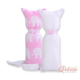 Cuddly cat double-sided-Simple Elephants pink