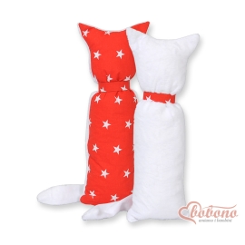 Cuddly cat double-sided-Simple red stars