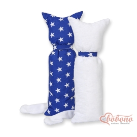 Cuddly cat double-sided-Simple Stars dark blue