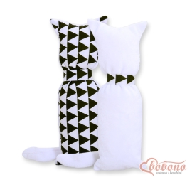 Cuddly cat double-sided- triangles black