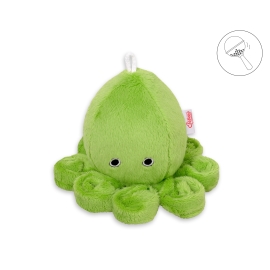 Cuddly octopus with rattle - green