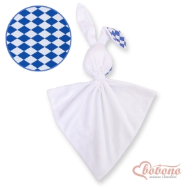 Cuddly rabbit double-sided- Chessboard navy blue