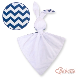 Cuddly rabbit double-sided-Chevron navy blue