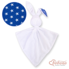 Cuddly rabbit double-sided- Navy blue stars