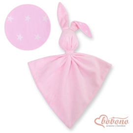 Cuddly rabbit double-sided- Pink stars