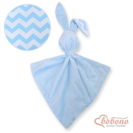 Cuddly rabbit double-sided-Simple chevron blue