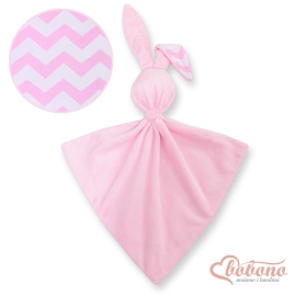 Cuddly rabbit double-sided-Simple chevron pink