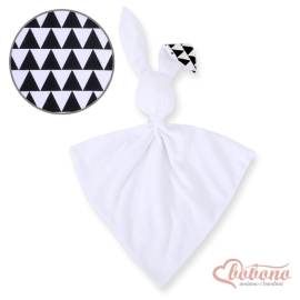 Cuddly rabbit double-sided- triangles black