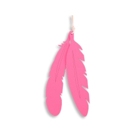 Decorative felt feathers 2pcs - pink