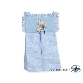 Diaper bag- Bear with bow blue