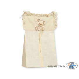 Diaper bag- Bear with bow cream