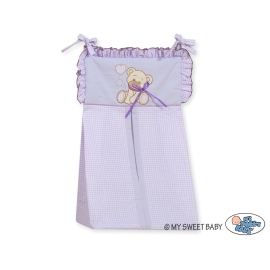 Diaper bag- Bear with bow lilac