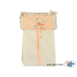 Diaper bag- Bear with bow peach