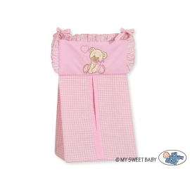 Diaper bag- Bear with bow pink