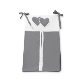 Diaper bag- Hanging hearts anthracite