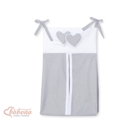Diaper bag- Hanging Hearts Gray