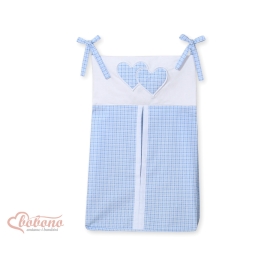 Diaper Nappy bag- Hanging Hearts blue checkered