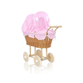 Doll Pram made of Natural Wicker and Wood -530