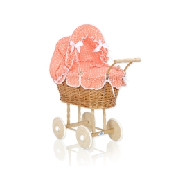 Doll Pram made of Natural Wicker and Wood -761