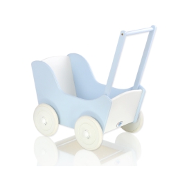 Doll pram Mila White-Blue