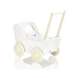 Doll pram Mila White with Cream -754