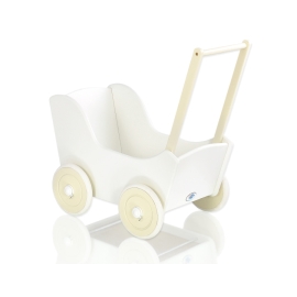 Doll pram Mila White with Cream