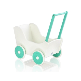 Doll pram Mila White with Mint