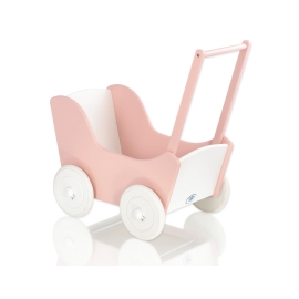 Doll pram Powder Rosa White