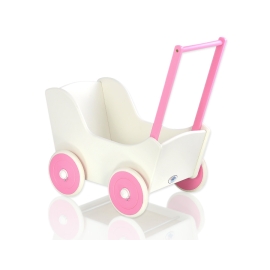 Doll Stroller White Fuchsia