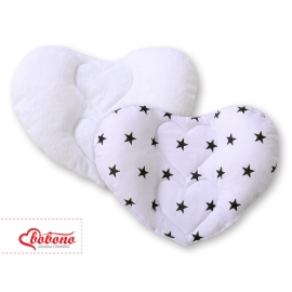 Double-sided Baby head support pillow- Black stars