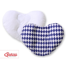 Double-sided Baby head support pillow- Chessboard dark blue