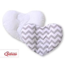 Double-sided Baby head support pillow- Chevron Gray