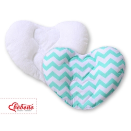 Double-sided Baby head support pillow- Chevron mint