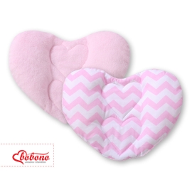Double-sided Baby head support pillow- Chevron pink
