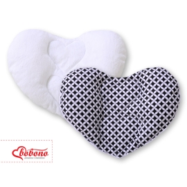 Double-sided Baby head support pillow- Floral pattern black