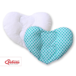 Double-sided Baby head support pillow- Flowers mint