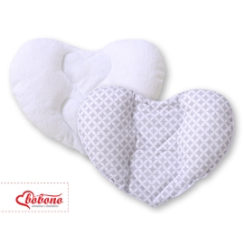 Double-sided Baby head support pillow- Gray flowers