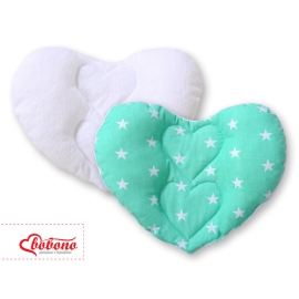 Double-sided Baby head support pillow- mint stars