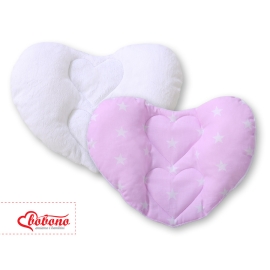 Double-sided Baby head support pillow- Pink stars