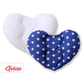 Double-sided Baby head support pillow- Stars navy blue