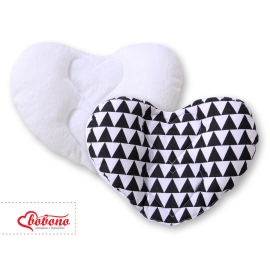 Double-sided Baby head support pillow- Triangles black