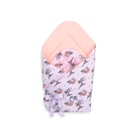 Double-sided baby nest with bow - little doggies