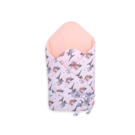 Double-sided baby nest with stiffening with bow - little doggies