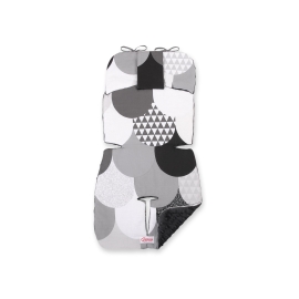 Double-sided Baby Pram Liner Pad Cushion  - gray fish scales/anthracite