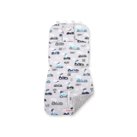 Double-sided Baby Pram Liner Pad Cushion  - gray rabbits/gray