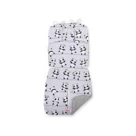 Double-sided Baby Pram Liner Pad Cushion  - Panda gray/gray