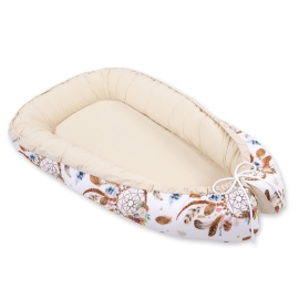 Double-sided Babynest- dream catchers white/beige